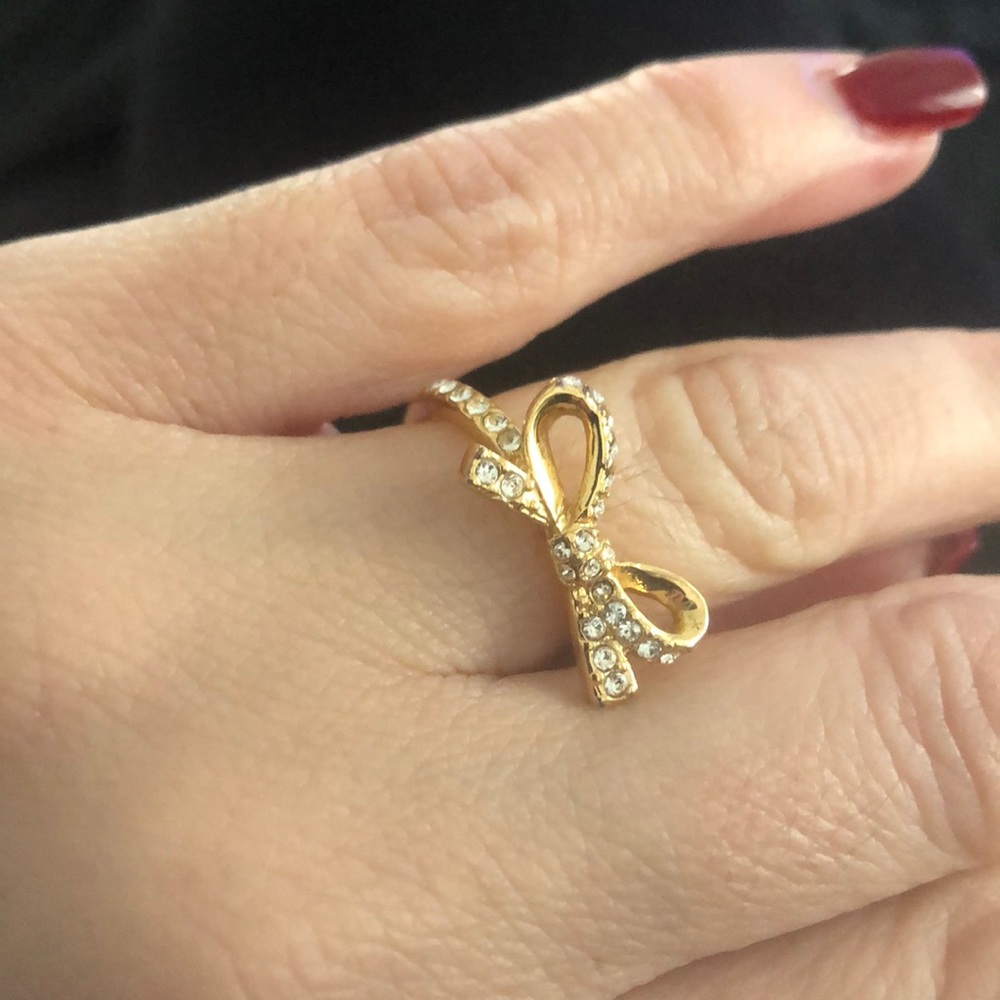 Kate Spade bow zirconia ring